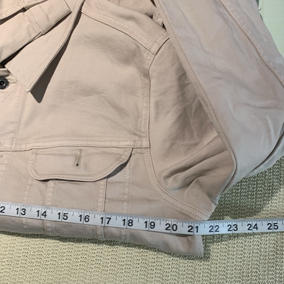 Vince Beige Trucker Denim Jacket Size M/L - Picture 11 of 13